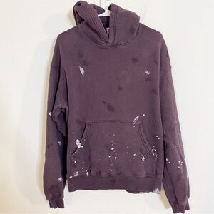 Madhappy ZZYX Purple paint Splatter pullover Hoodie